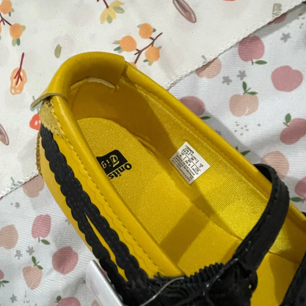 Onitsuka Tiger by Asics Yellow and Black Mary Jane Flats